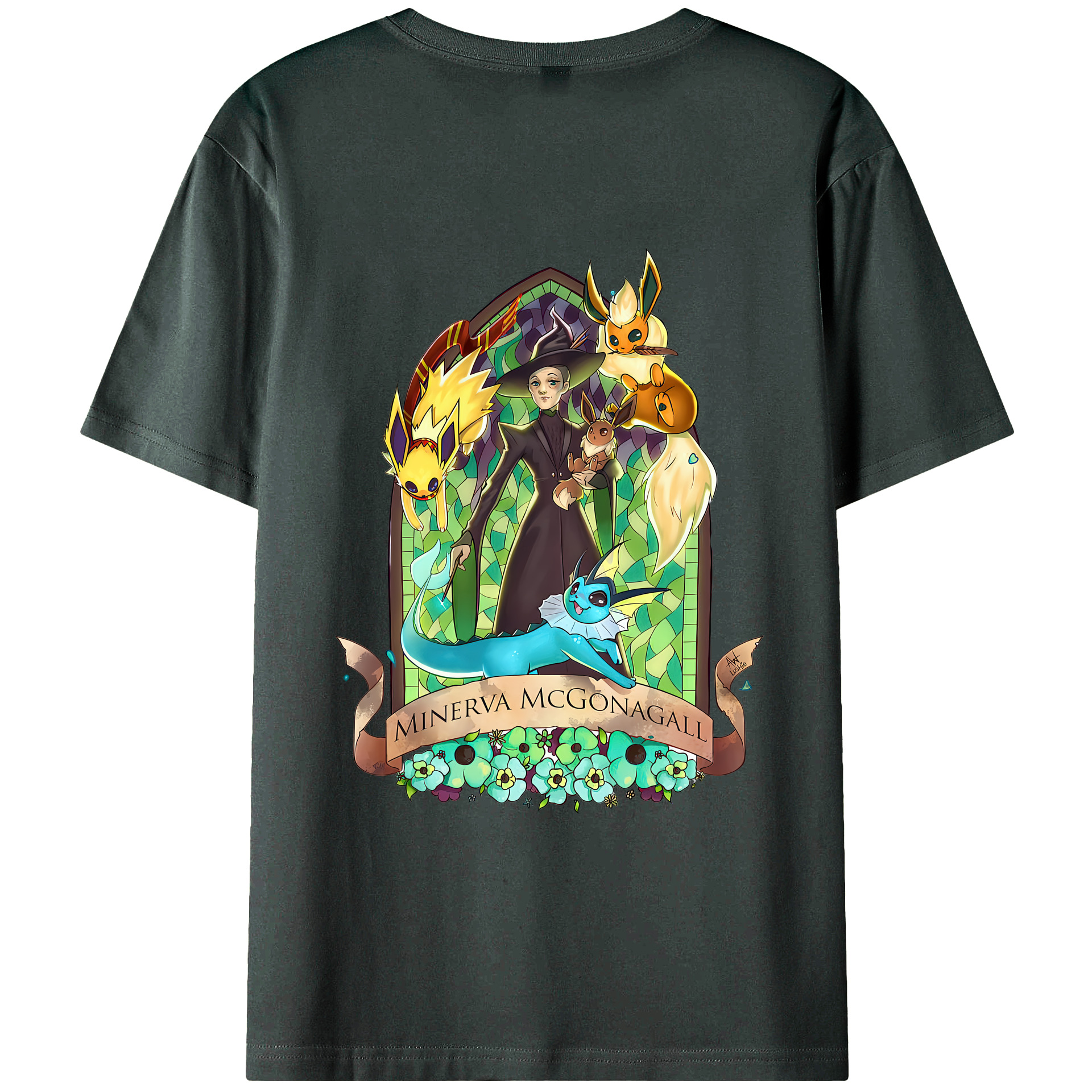 （画像用） Harry Potter ハリー・ポッターシリーズ 綿100％ メンズ半袖Tシャツ（バックプリント） 通気性